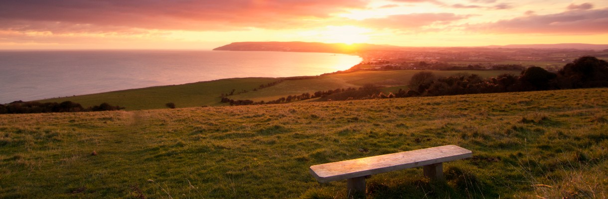 Bench with a view on the Isle of Wight